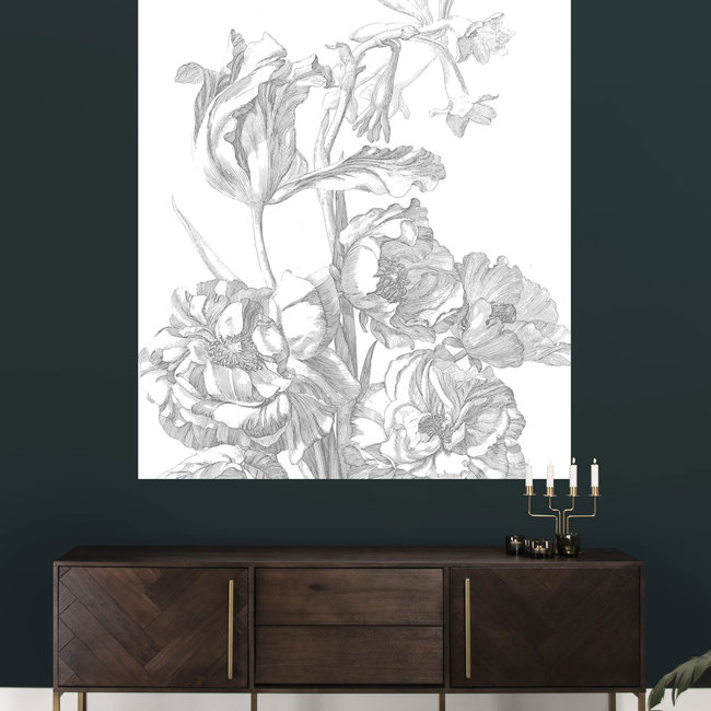 KEK panel Engraved Flowers - 142,5x180cm - PA-015