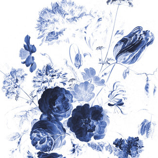 KEK panel XL Royal blue Flowers