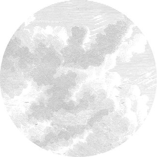 KEK circle Engraved Clouds