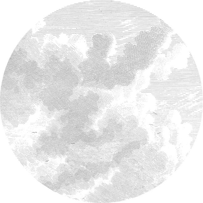 KEK circle Engraved Clouds - 190cm - CK-058
