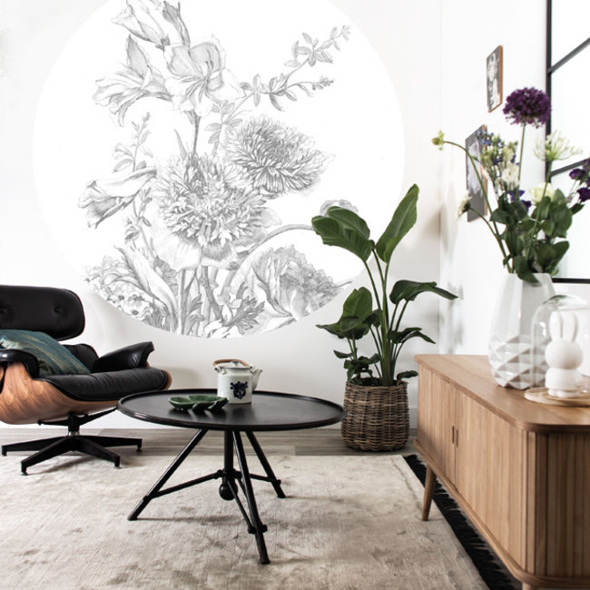 KEK circle Engraved Flowers - 190cm - CK-061