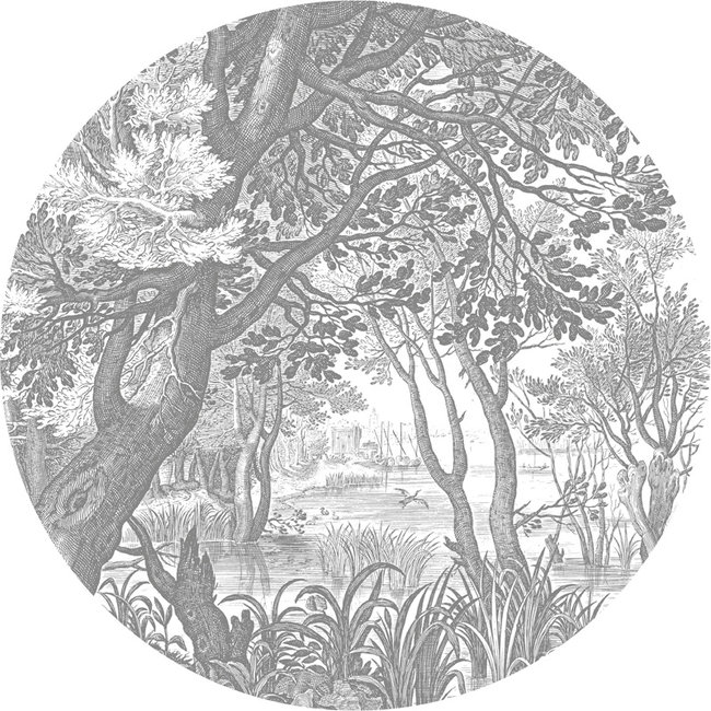KEK circle XL Engraved Landscapes - 237,5cm - BC-044