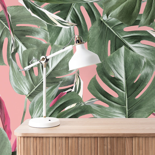 KEK Botanical leaves pink 2d - 97,4x280cm - WP-581