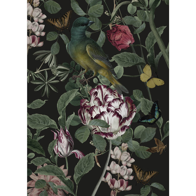 KEK Bold Botanic black 2d - 97,4x280cm - WP-707