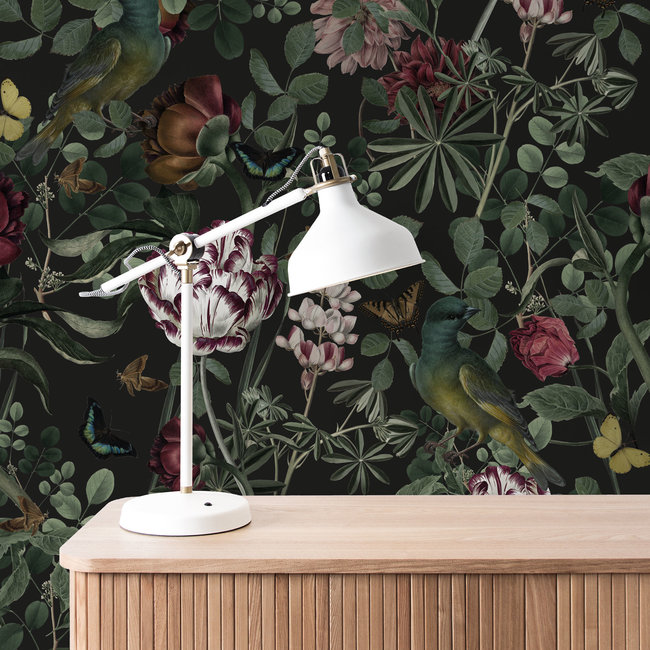 KEK Bold Botanic black 2d - 97,4x280cm - WP-707