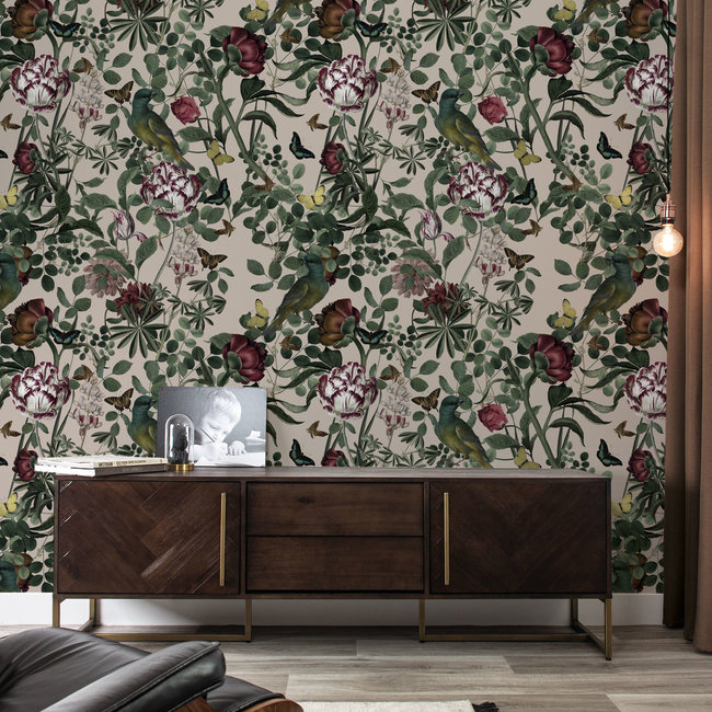 KEK Bold Botanic black 2d - 97,4x280cm - WP-708