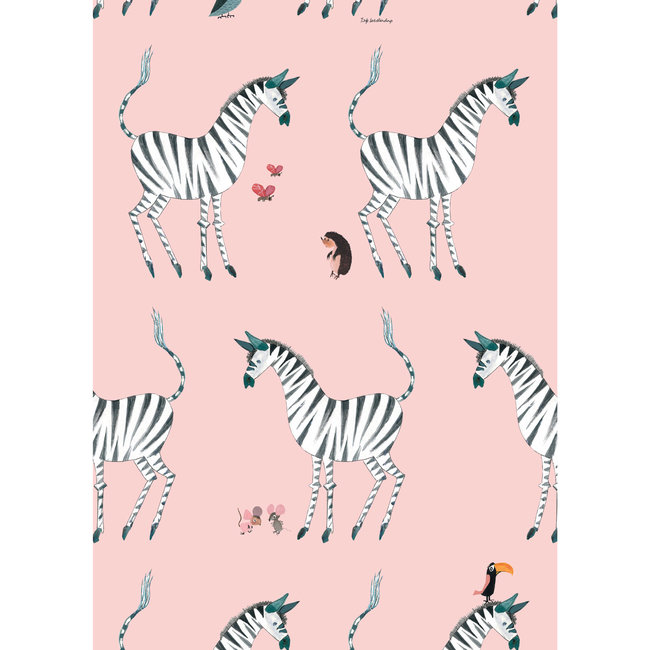 KEK Zebra roze 2d - 97,4x280cm - WP-125