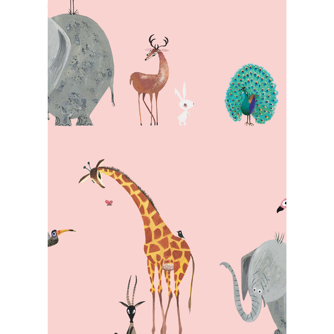 KEK Animal mix roze 2d - 97,4x280cm - WP-132