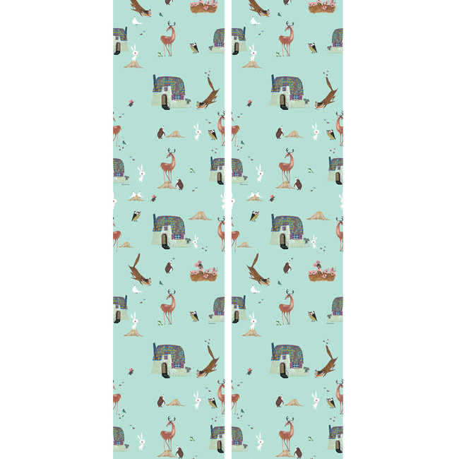 KEK Forest Animals mint 2d - 97,4x280cm - WP-135