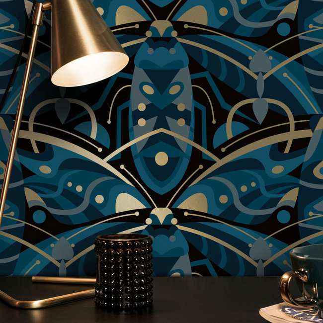 Kek Gold Beetle blue 50cmx10m - 10mx50cm - MW-001