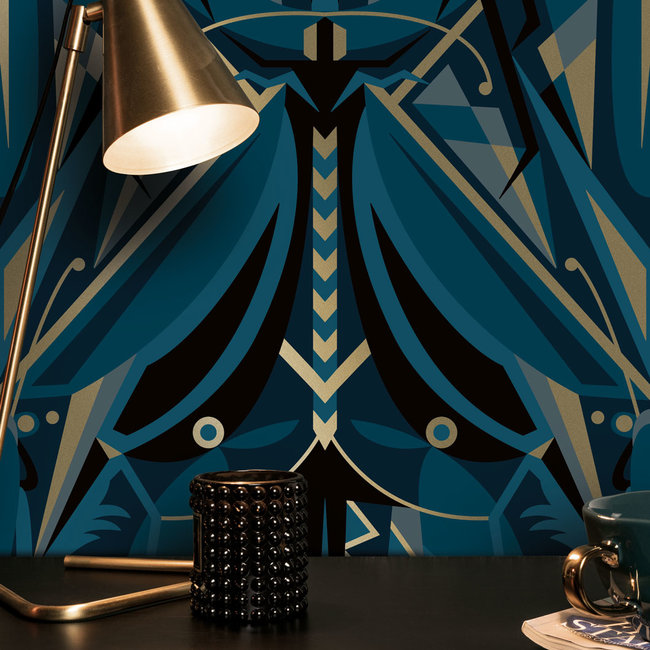 Kek Gold Grasshopper blue 50cmx10m - 10mx50cm - MW-004