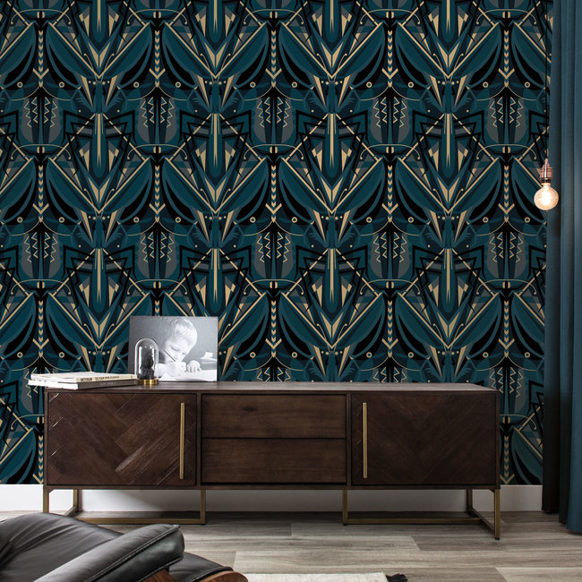 Kek Gold Grasshopper blue 50cmx10m - 10mx50cm - MW-004