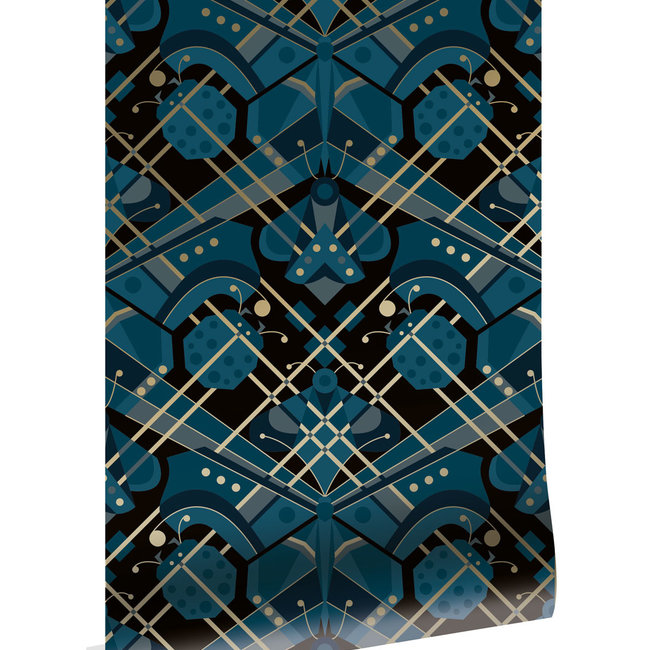 Kek Gold Butterfly blue 50cmx10m - 10mx50cm - MW-007