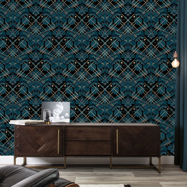 Kek Gold Butterfly blue 50cmx10m - 10mx50cm - MW-007