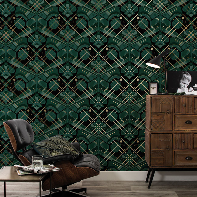 Kek Gold Butterfly green 50cmx10m - 10mx50cm - MW-008