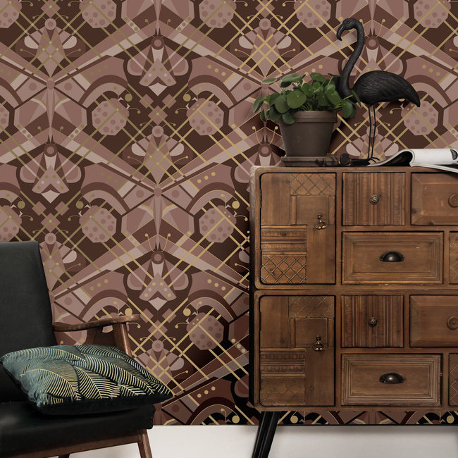 Kek Gold Butterfly taupe 50cmx10m - 10mx50cm - MW-009