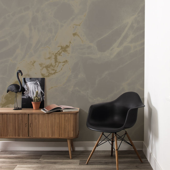 KEK Amsterdam Wallmural Gold Marble grey - div.afm.