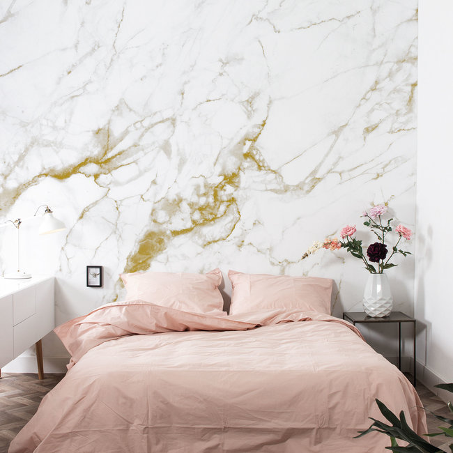 KEK Amsterdam Wallmural Marble wit/goud - div.afm.