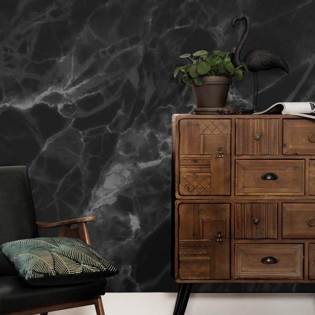 KEK Amsterdam Wallmural Marble zwart/grijs - div.afm.