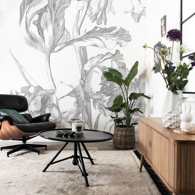 KEK Amsterdam Wallmural Engraved Flowers I - div.afm.