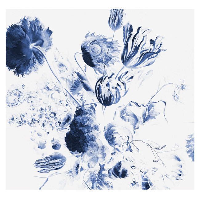 KEK Amsterdam Wallmural Royal Blue Flowers II - div.afm.