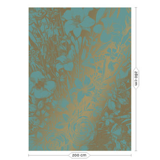 KEK Amsterdam Wallmural Gold Engraved Flowers mint - div.afm.