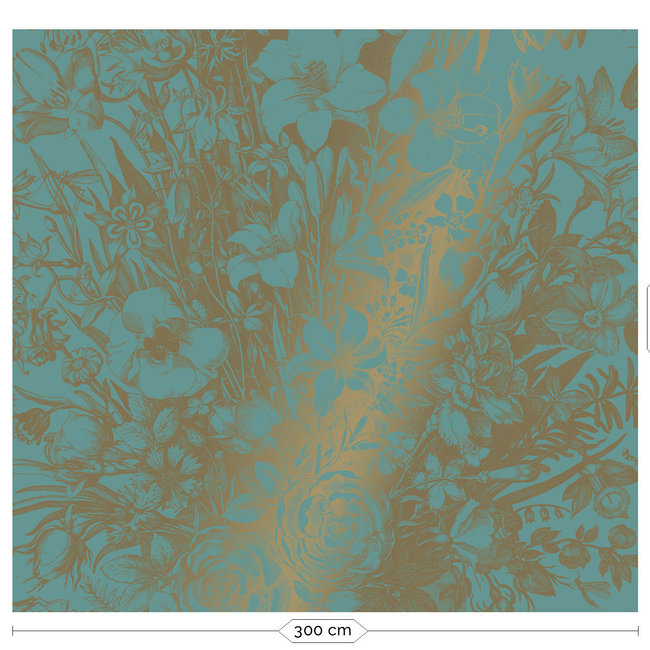 KEK Amsterdam Wallmural Gold Engraved Flowers mint - div.afm.