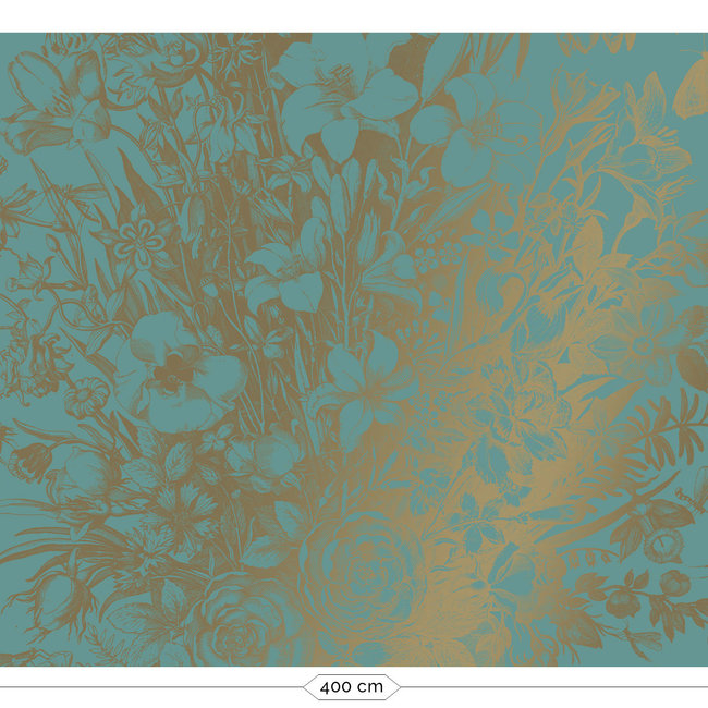 KEK Amsterdam Wallmural Gold Engraved Flowers mint - div.afm.