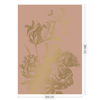 KEK Amsterdam Wallmural Gold Engraved Flowers nude - div.afm.