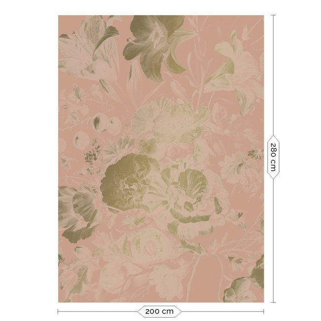 KEK Amsterdam Wallmural Gold Golden Age Flowers nude - div.afm.