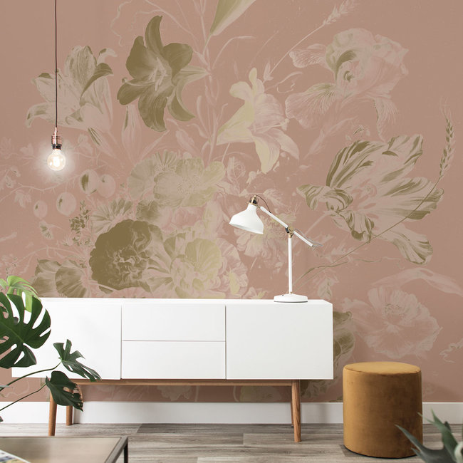 KEK Amsterdam Wallmural Gold Golden Age Flowers nude - div.afm.