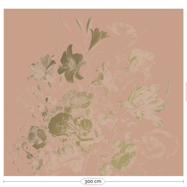 KEK Amsterdam Wallmural Gold Golden Age Flowers nude - div.afm.