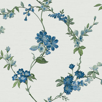 Dutch Wallcoverings Fabric Touch flower light blue - FT221213