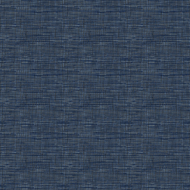 Dutch Wallcoverings Fabric Touch weave dark blue  - vliesbehang - 10mx53cm - FT221251