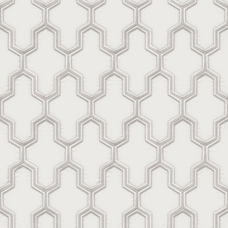 Dutch Wallcoverings Wall Fabric geometric silver - WF121021
