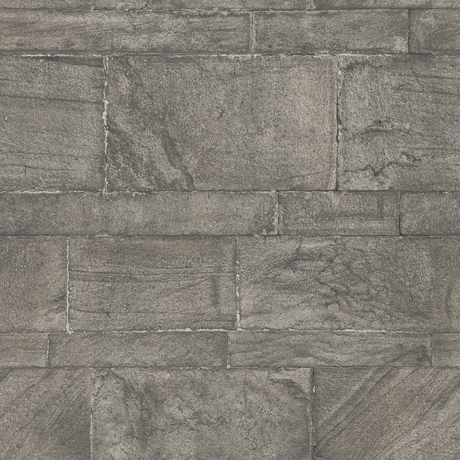 Dutch Wallcoverings Trilogy Sandstone wall dark grey  - vliesbehang - 10mx53cm - 25375