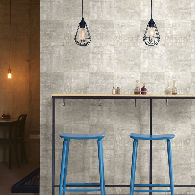 Dutch Wallcoverings Trilogy Conundrum warm grey  - vliesbehang - 10mx53cm - 25382