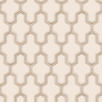 Dutch Wallcoverings Wall Fabric geometric cream - WF121022