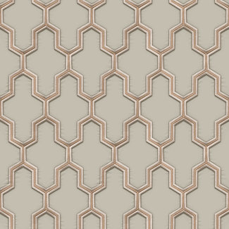 Dutch Wallcoverings Vliesbehang - Wall Fabric geometric green - WF121023