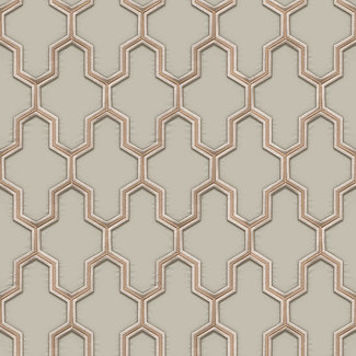 Dutch Wallcoverings Wall Fabric geometric green - WF121023