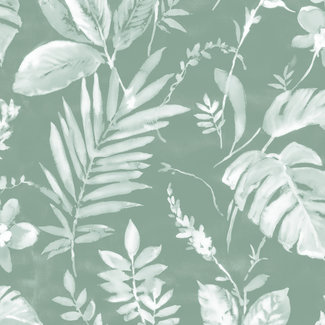 Dutch Wallcoverings Vliesbehang - Eden bladeren groen - L98904