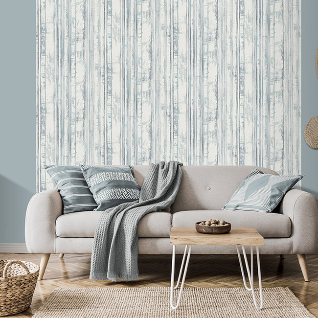 Dutch Wallcoverings Eden streep wit/grijs - vliesbehang - 10mx53cm - M29601