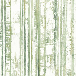 Dutch Wallcoverings Eden streep wit/groen - M29604