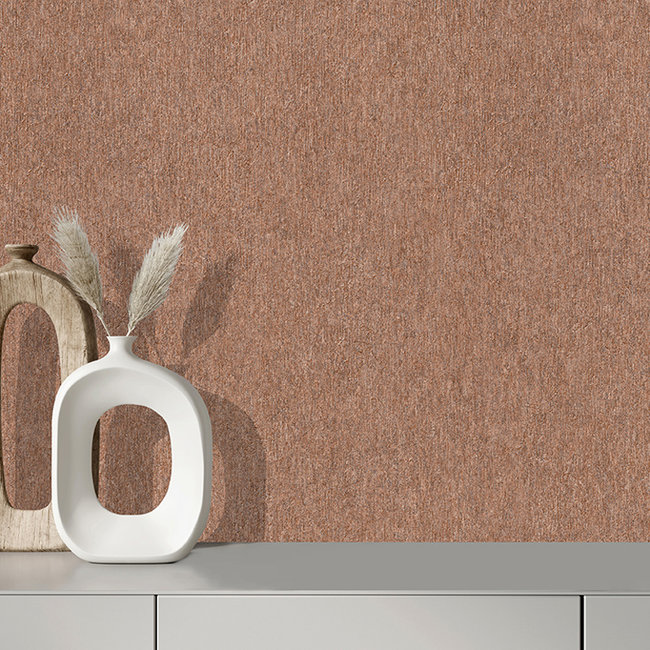Dutch Wallcoverings Eden uni bruin - vliesbehang - 10mx53cm - M29910