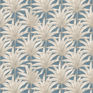 Dutch Wallcoverings Eden palm blauw/grijs - M32201