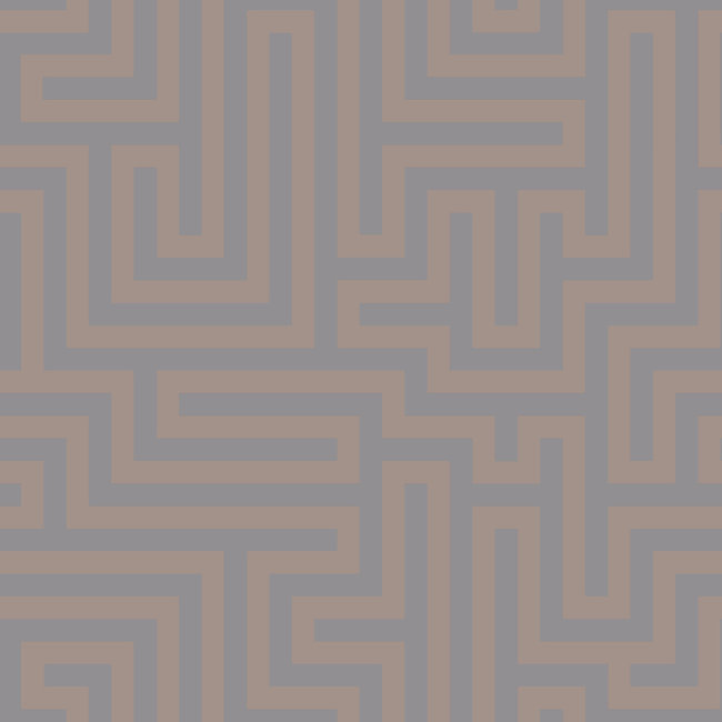 Dutch Wallcoverings Indulgence Maze grey/rose gold - papierbehang - 10mx53cm - 12914