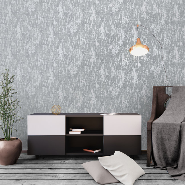 Dutch Wallcoverings Indulgence Urban loft texture grey - papierbehang - 10mx53cm - 12931