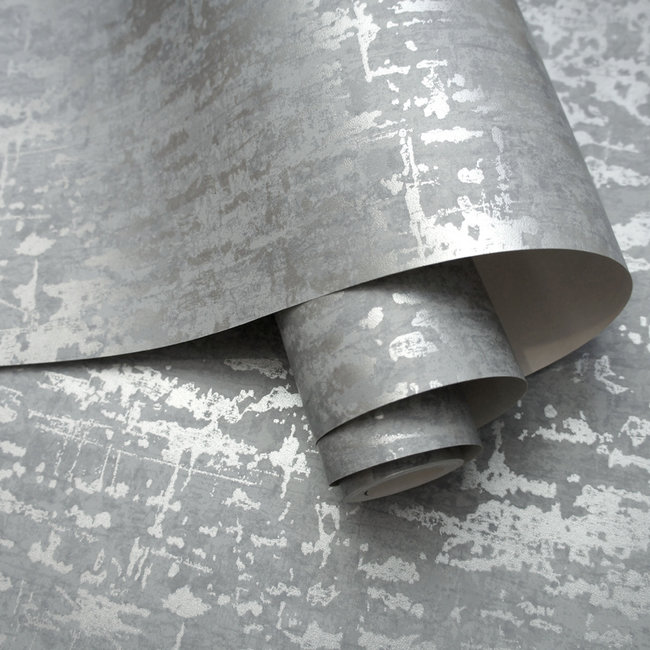 Dutch Wallcoverings Indulgence Urban loft texture grey - papierbehang - 10mx53cm - 12931