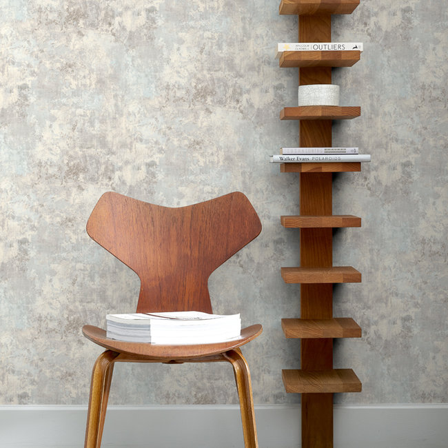 Dutch Wallcoverings Nomad Concrete uni grijs/beige - Vliesbehang - 10m x 53cm - 170803