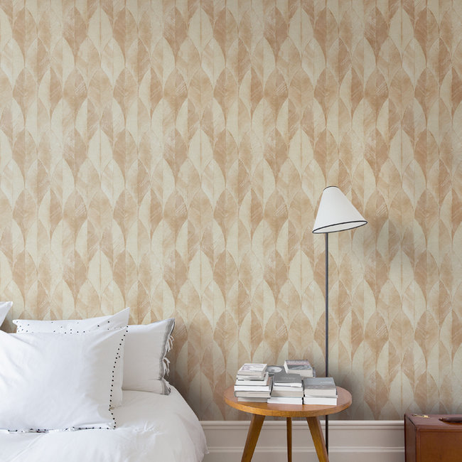 Dutch Wallcoverings Nomad Gold leaf beige - Vliesbehang - 10m x 53cm - A47706